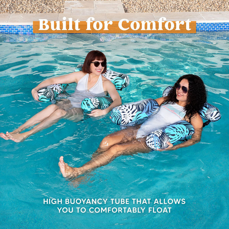 50% OFF NOW! 🌴 Inflatable Floating Chair – Tropical Leaf & Ultra-Light 260g 🌊