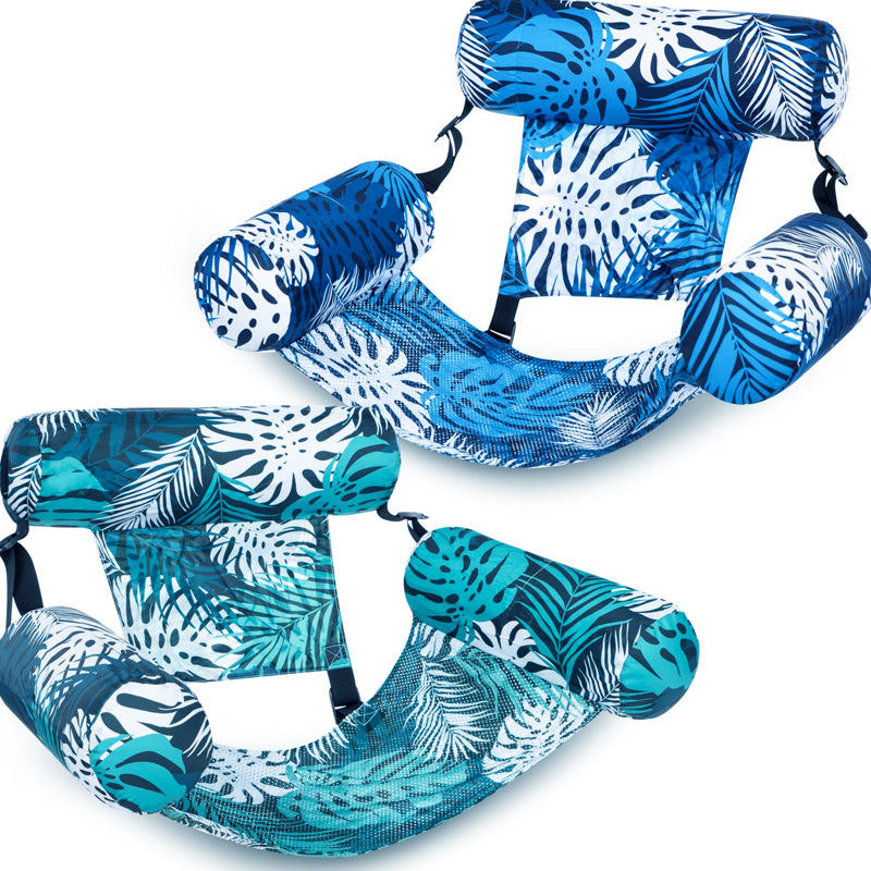 50% OFF NOW! 🌴 Inflatable Floating Chair – Tropical Leaf & Ultra-Light 260g 🌊