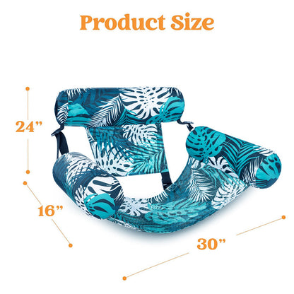 50% OFF NOW! 🌴 Inflatable Floating Chair – Tropical Leaf & Ultra-Light 260g 🌊