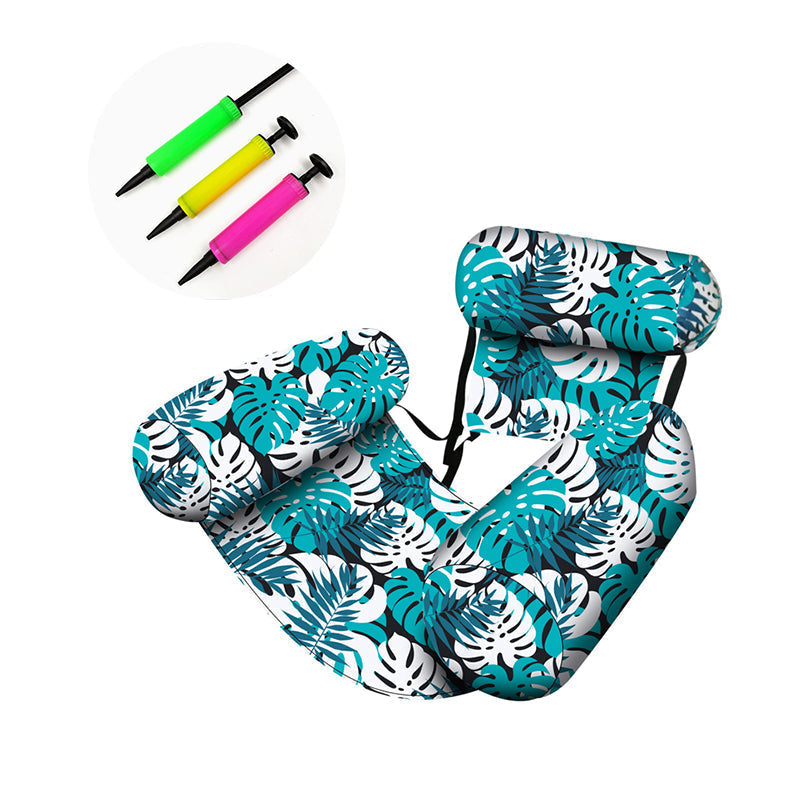 50% OFF NOW! 🌴 Inflatable Floating Chair – Tropical Leaf & Ultra-Light 260g 🌊