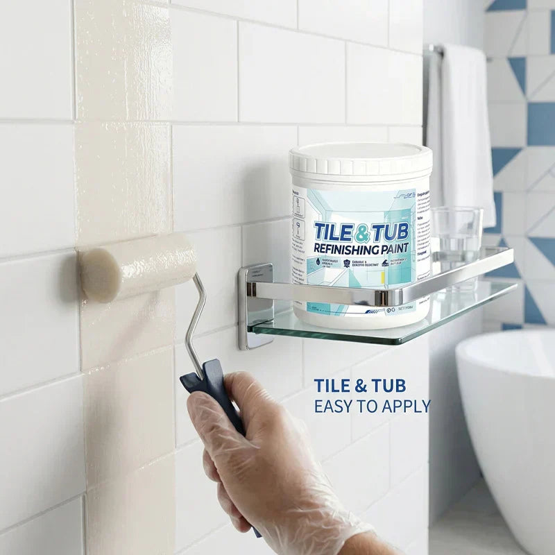 💎 2-Hour Bathroom Renovation! Premium Tub & Tile Refinishing Kit for Instant Showroom-Ready Floors 🏠✨